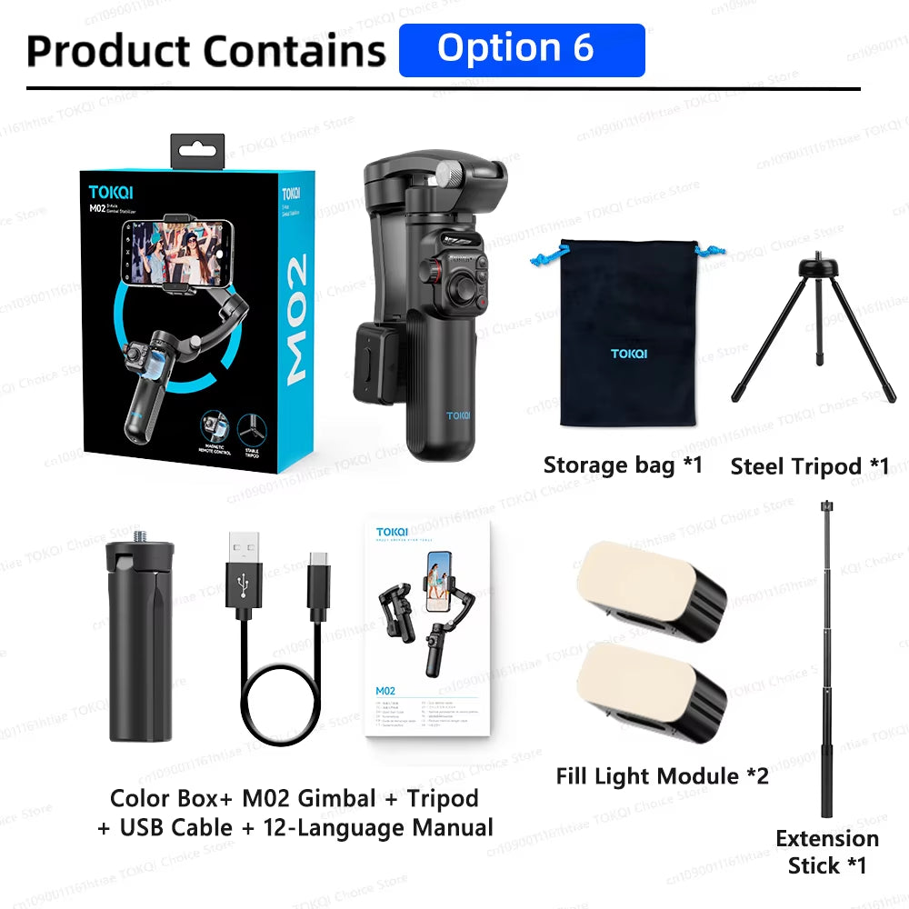 Handheld 3-Axis Gimbal Phone Holder anti Shake Video Record with Selfie Tripod Stabilizer for Xiaomi Iphone Cellphone Smartphone