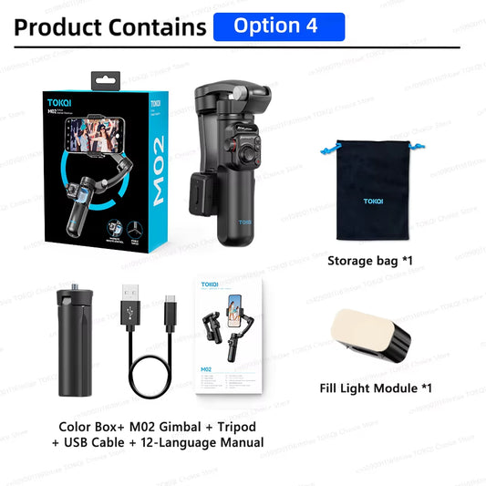 Handheld 3-Axis Gimbal Phone Holder anti Shake Video Record with Selfie Tripod Stabilizer for Xiaomi Iphone Cellphone Smartphone