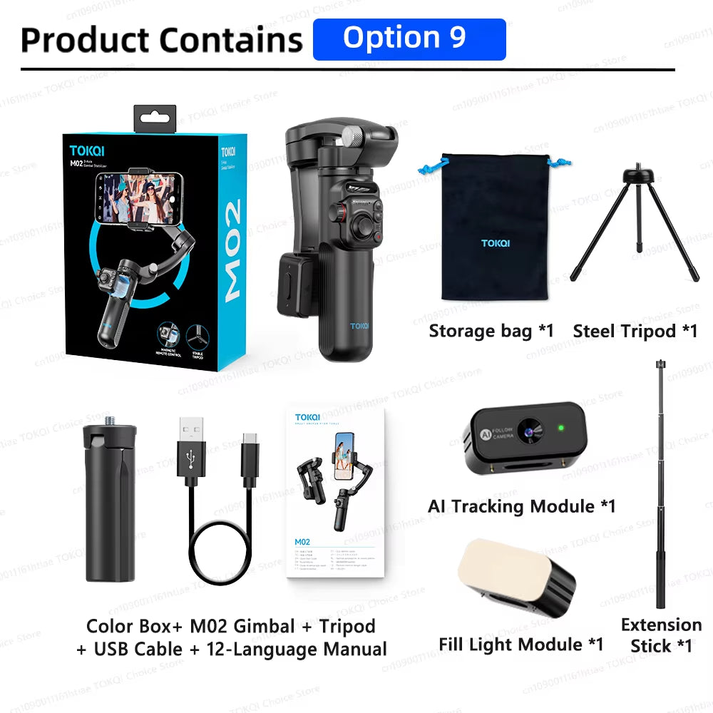 Handheld 3-Axis Gimbal Phone Holder anti Shake Video Record with Selfie Tripod Stabilizer for Xiaomi Iphone Cellphone Smartphone
